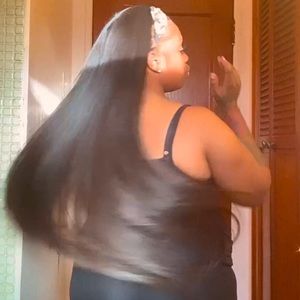 30 inch virgin straight headband wig